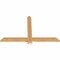 Ekena Millwork Eugene Smooth Timber Gable Bracket, Western Red Cedar, 48"W x 30"H x 1 1/2"D x 3 1/2"F, 15/12 Pitch GBW048X30X0204EUG00SWR - alternate 2